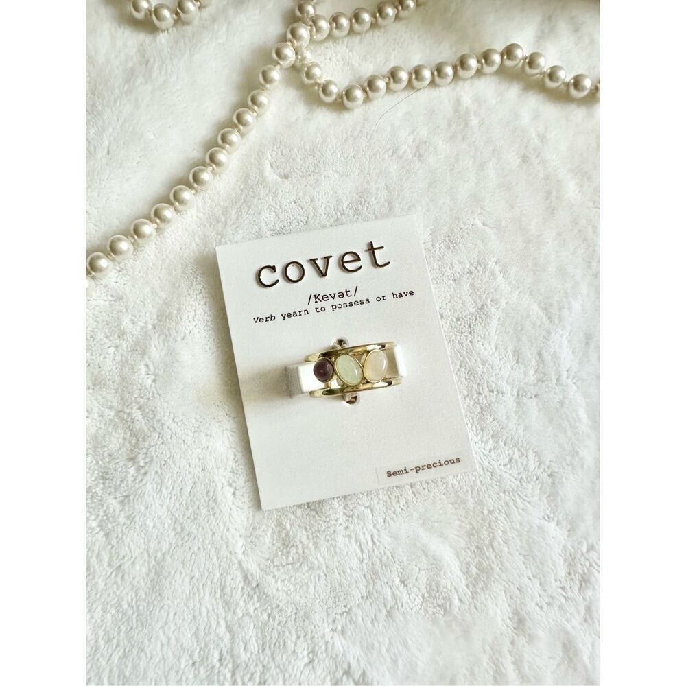 Covet semi precious stone ring size 6